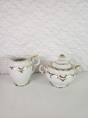 Schumann Arzberg Golden Elegance Creamer & Sugar Set Germany